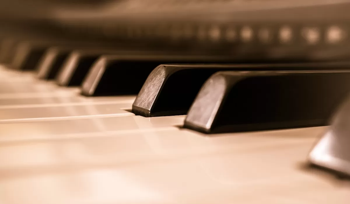Grand piano in Grusin Hall