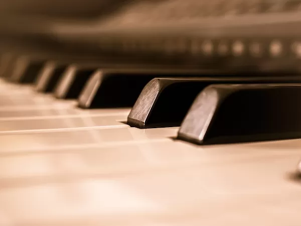 Grand piano in Grusin Hall